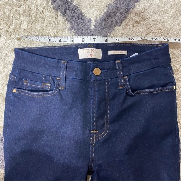 JEN7 by 7FAM Ruffle Hem Ankle Skinny Jeans - Picture 9 of 13